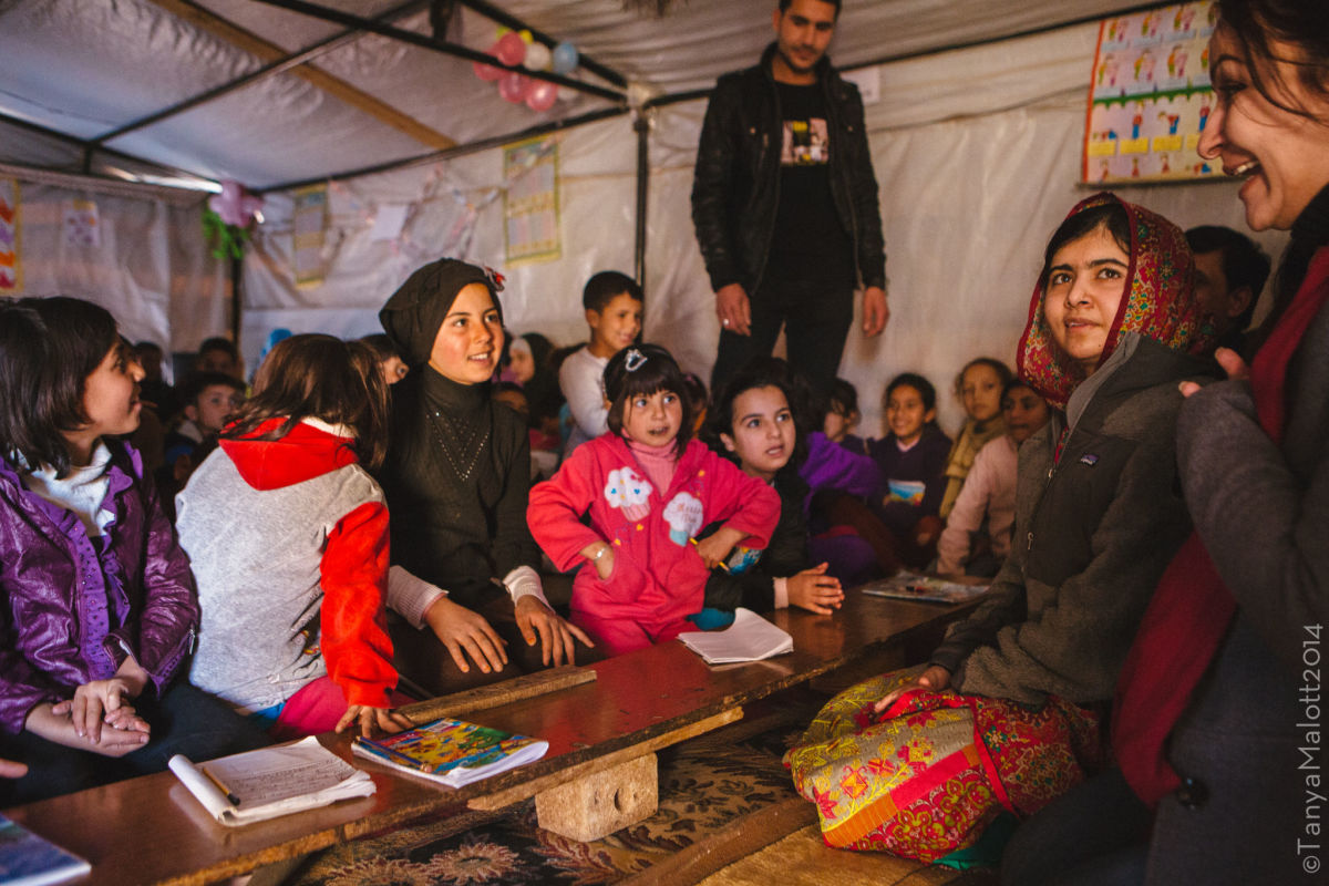 Malala in Jordan. Image: Tanya Malott(2014) 