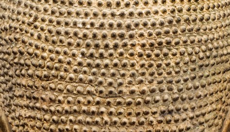 Head of Buddha -Thailand -Ayutthaya Period, 16th century Gilt Bronze 13 inches. Strongly cast with a serene expression, sensitively delineated, meticulously modelled lips and straight nose, the heavy-lidded eyes framed by arched eyebrows, flanked by elongated earlobes, with lacquer gilding.