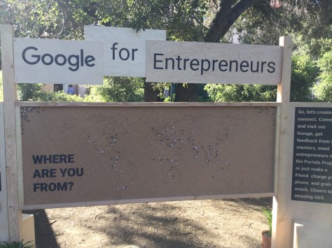 Google For Entrepreneurs Representation Pin Board 